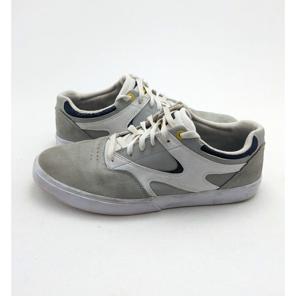 Mens DC Kalis Vulc Gray White Skateboarding Casual Shoes ADYS300569 Size 10.5